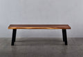 EarthyGrain Premium Live Edge Dining Bench - Solid Walnut Wood