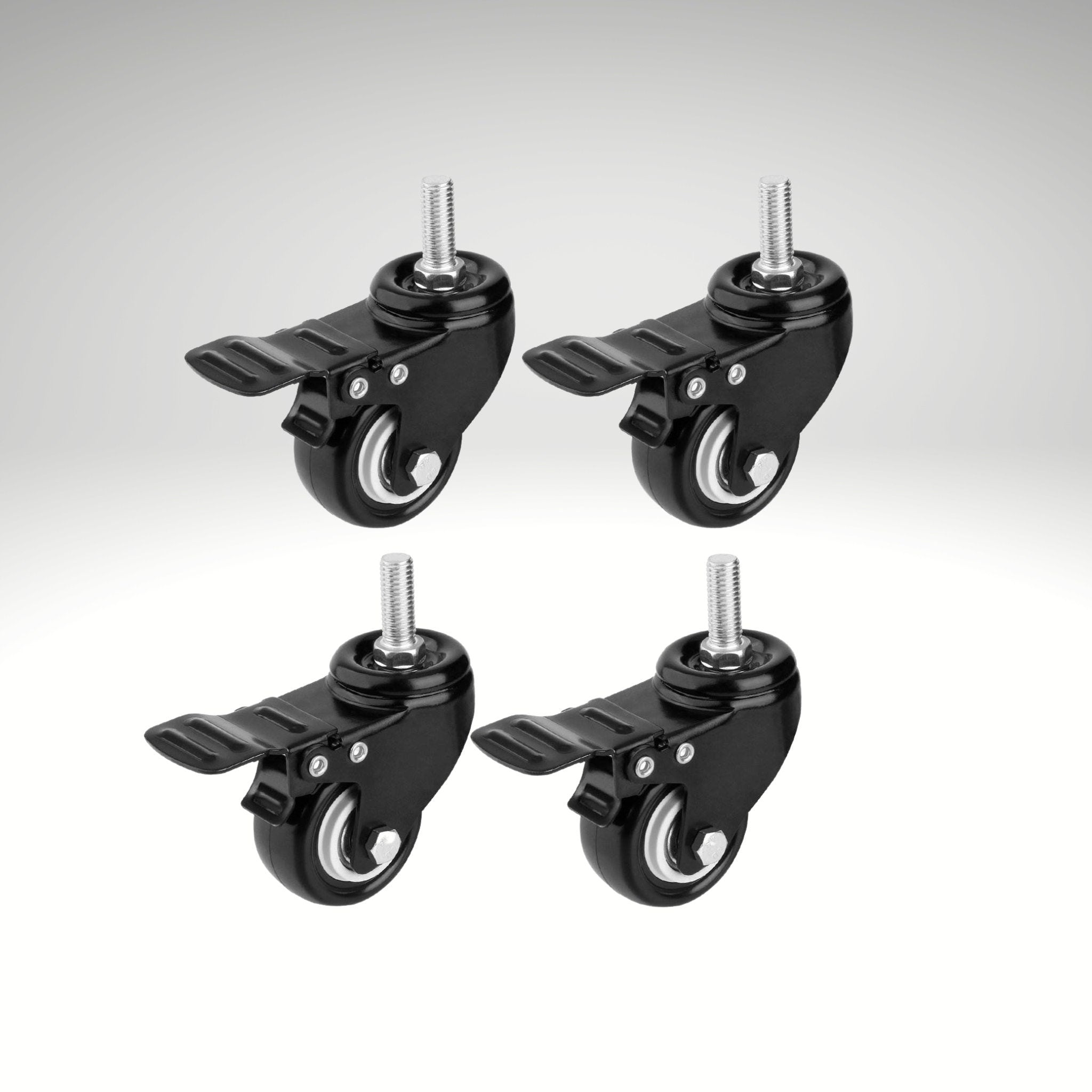 EarthyGrain Heavy Duty Locking Caster Wheels (Set of 4) - Desk Mobility