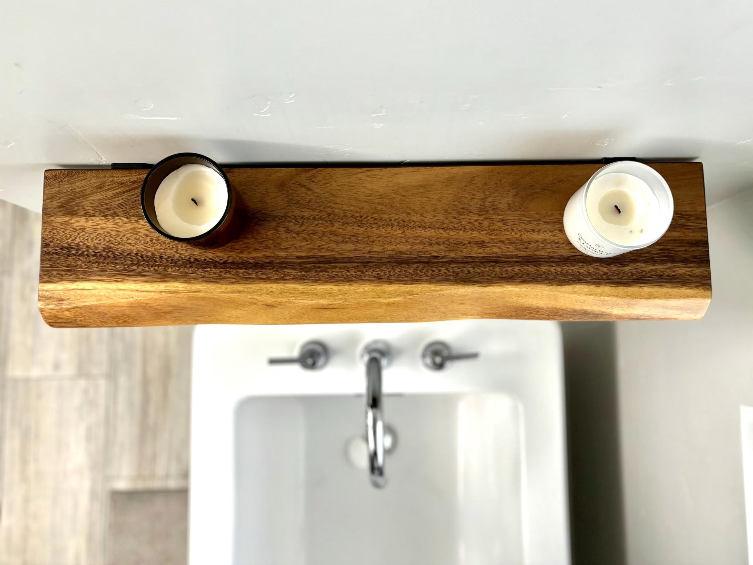 EarthyGrain No-Measure Floating Shelf - Live Edge Walnut Wall Decor